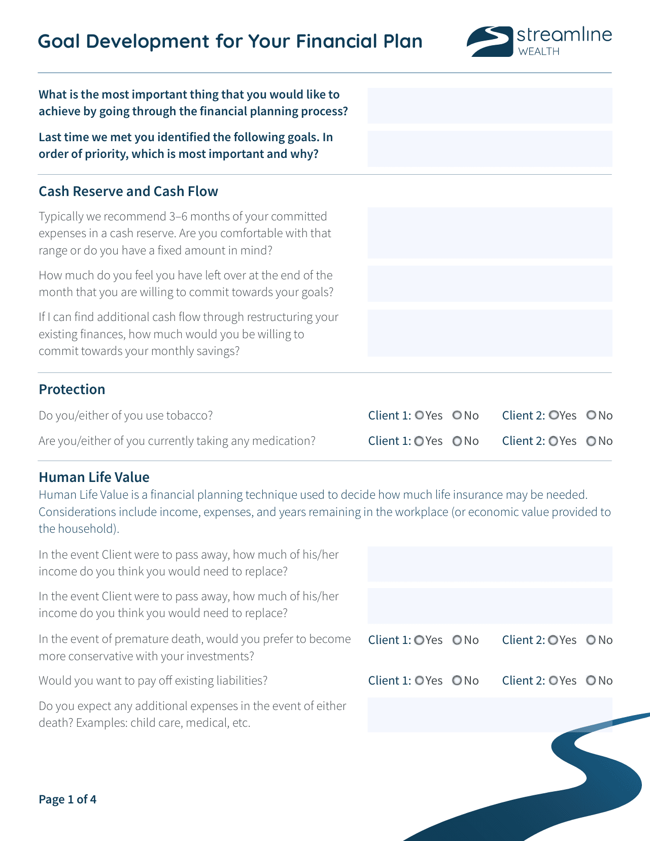 Streamline Wealth form